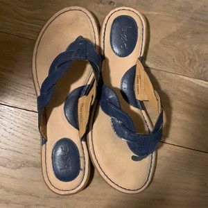 b.o.c. Navy Thong Leather Sandals